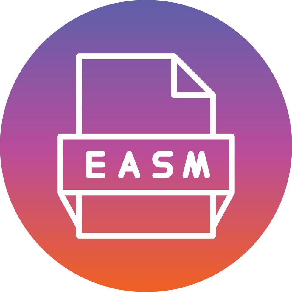 Easm File Format Icon vector