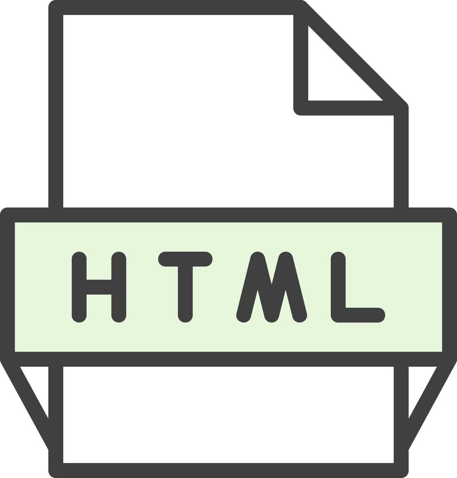 Html File Format Icon vector