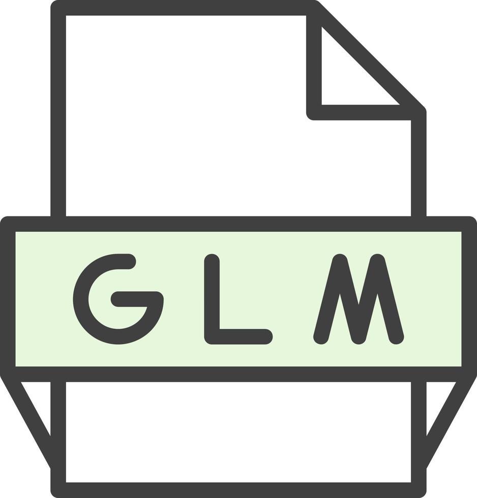 Glm File Format Icon vector