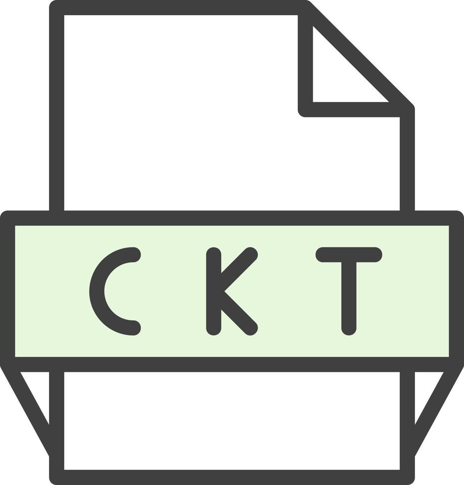 icono de formato de archivo ckt vector