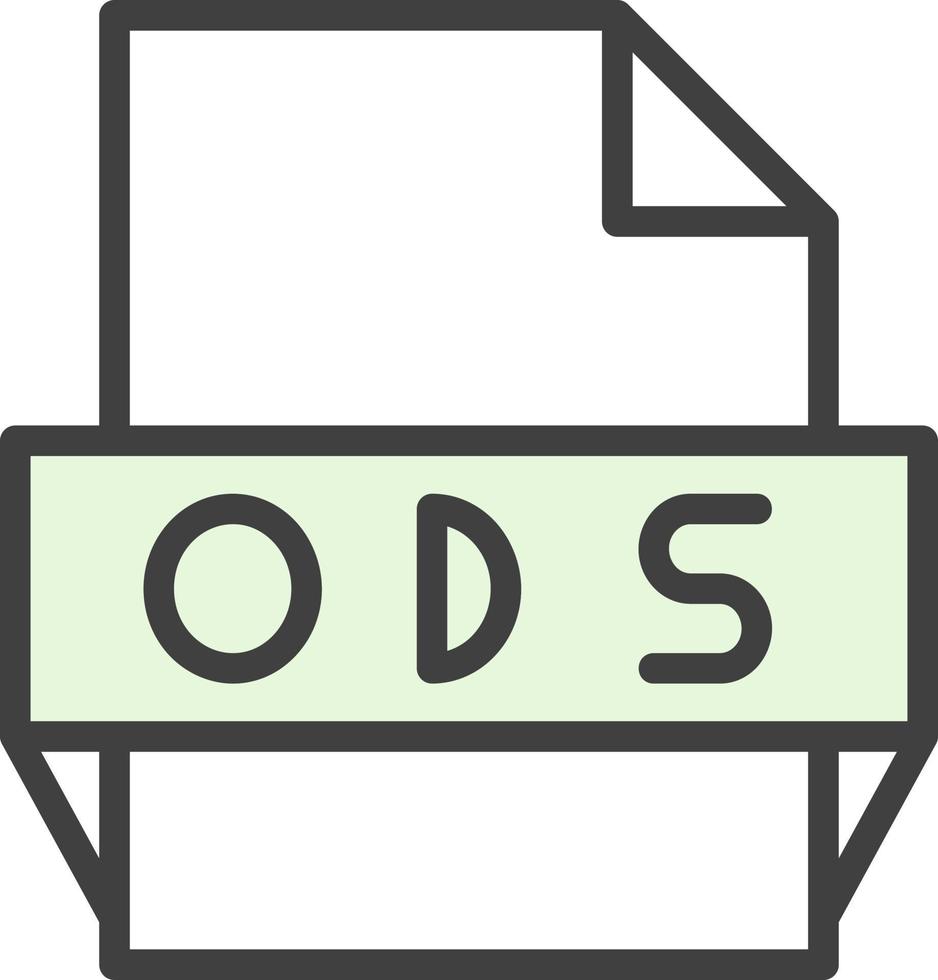 Ods File Format Icon vector