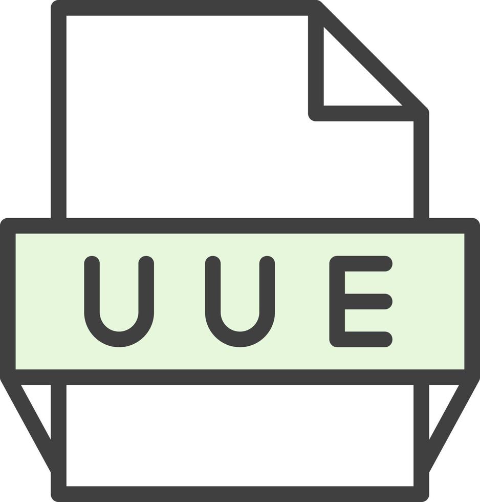 icono de formato de archivo uue vector