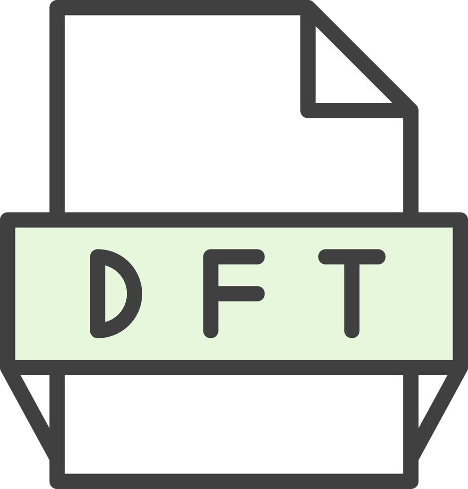 Dft File Format Icon vector