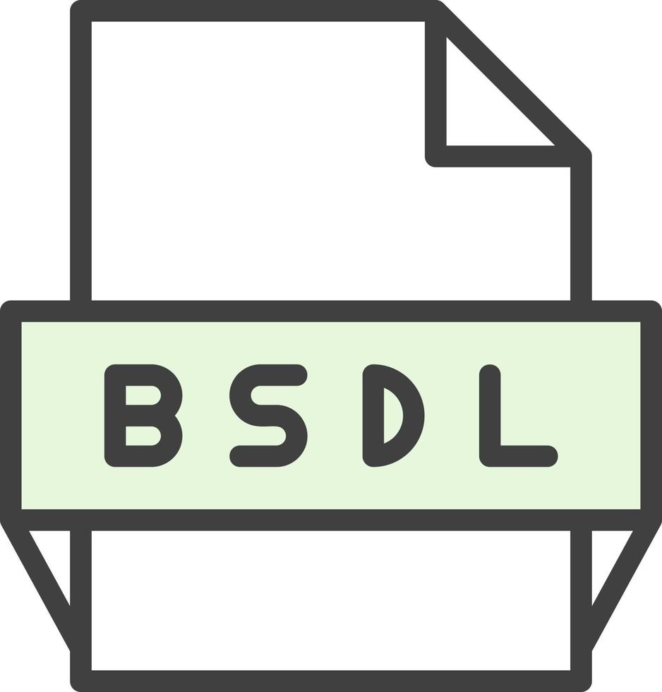 Bsdl File Format Icon vector
