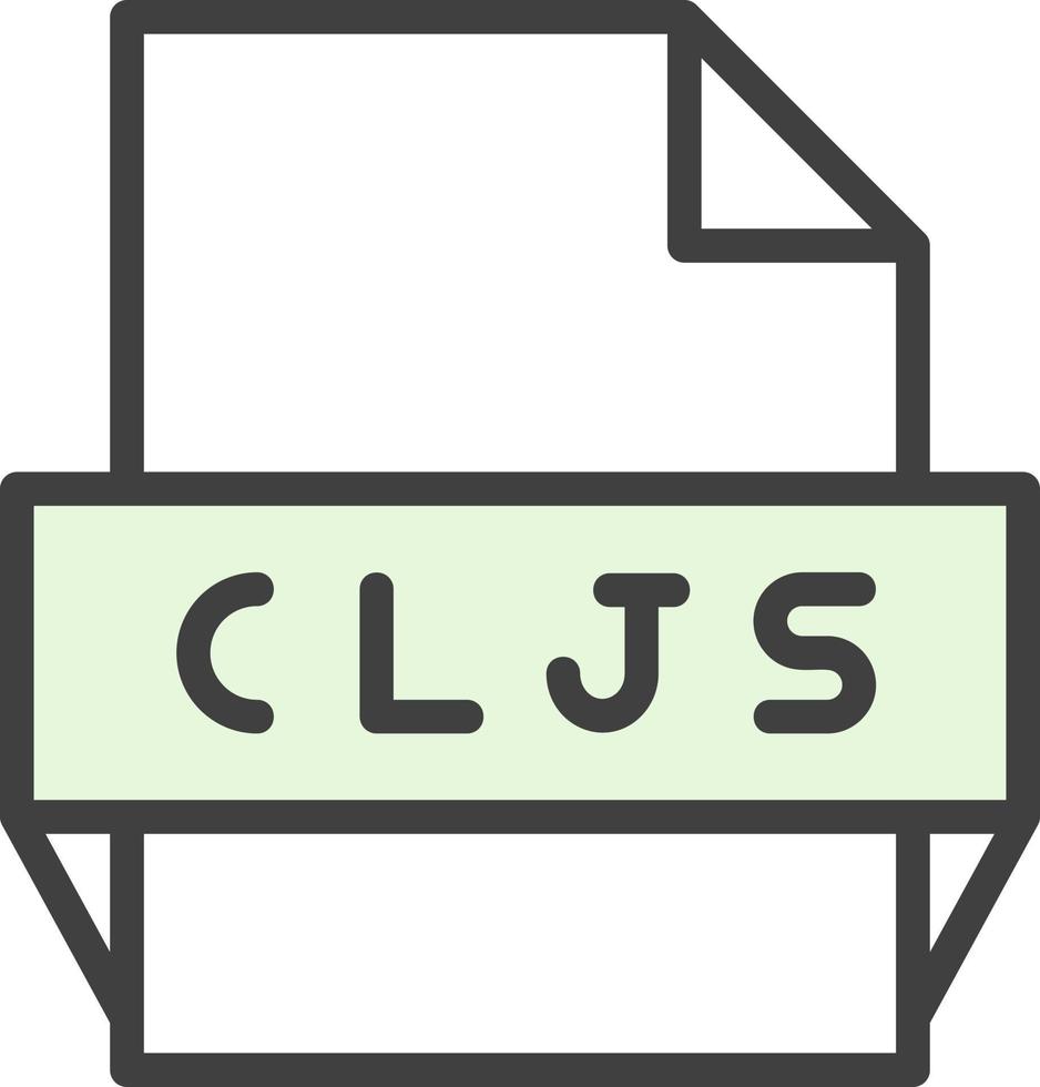 icono de formato de archivo cljs vector