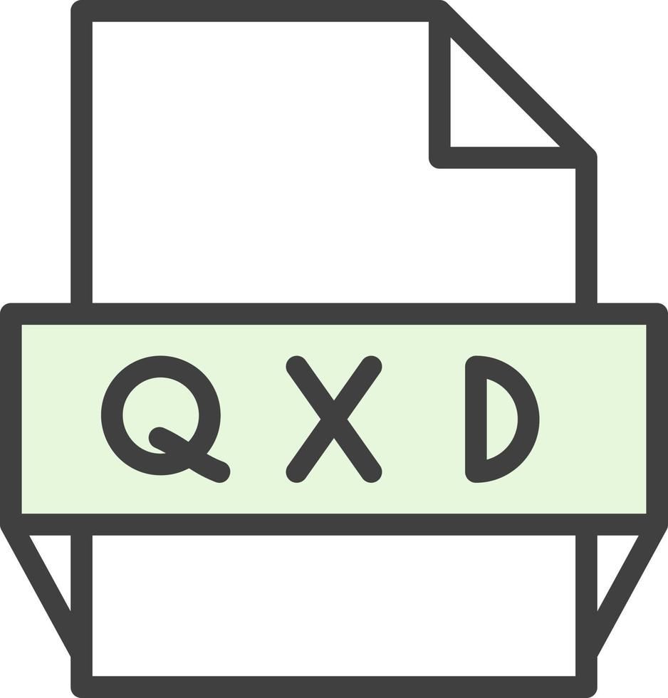 icono de formato de archivo qxd vector