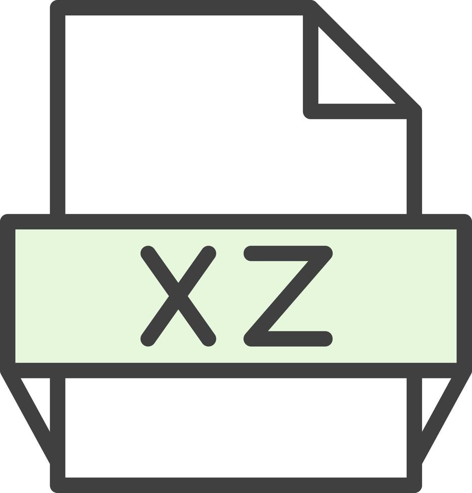 Xz File Format Icon vector