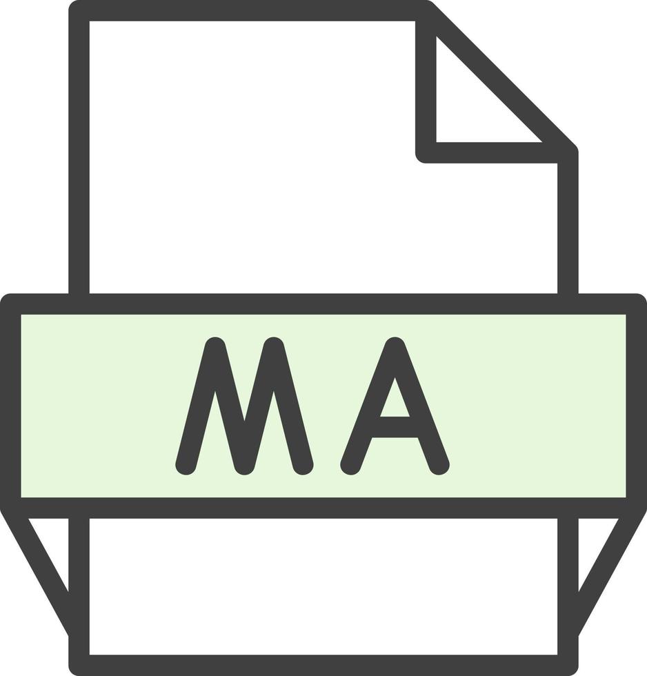 Ma File Format Icon vector