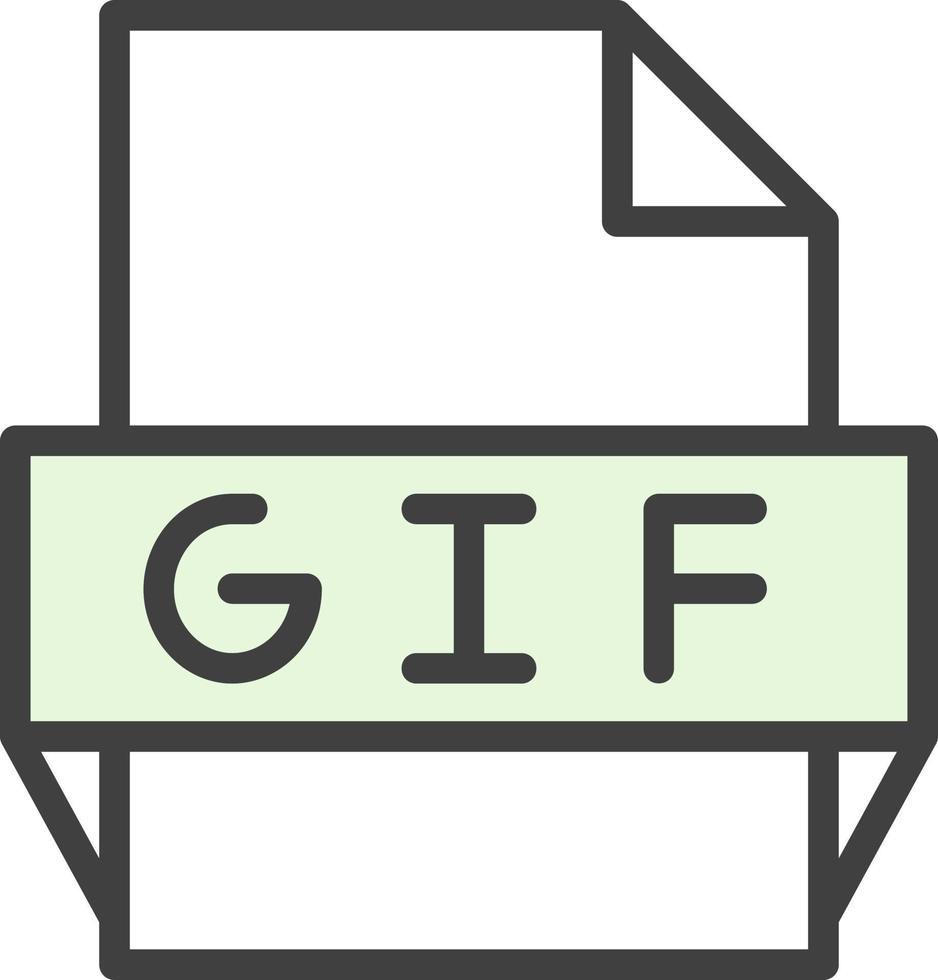 icono de formato de archivo gif vector