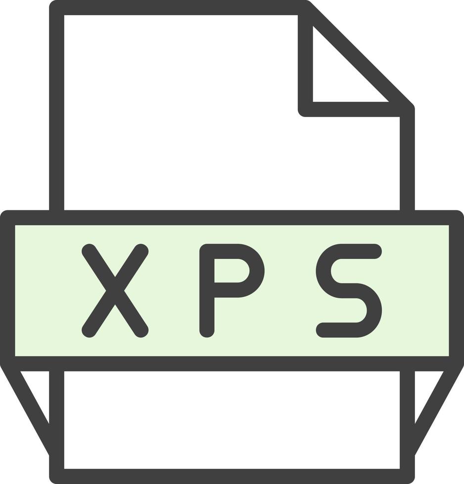 icono de formato de archivo xps vector