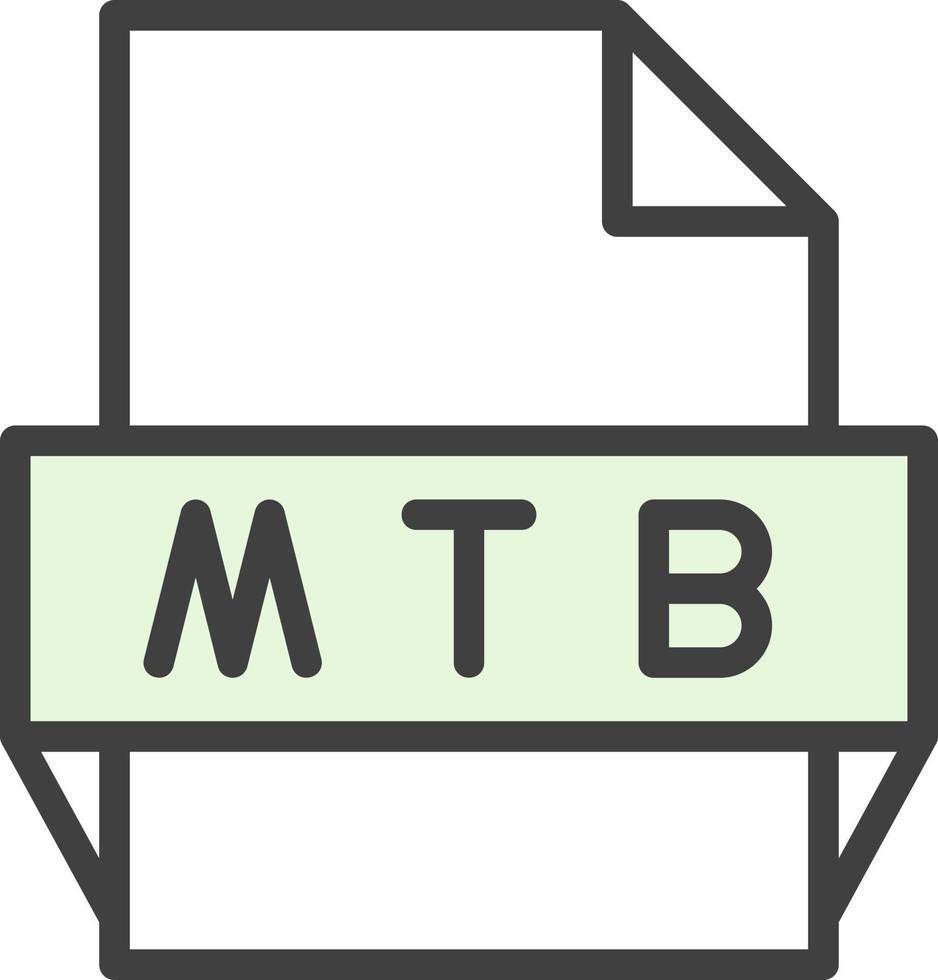 Mtb File Format Icon vector