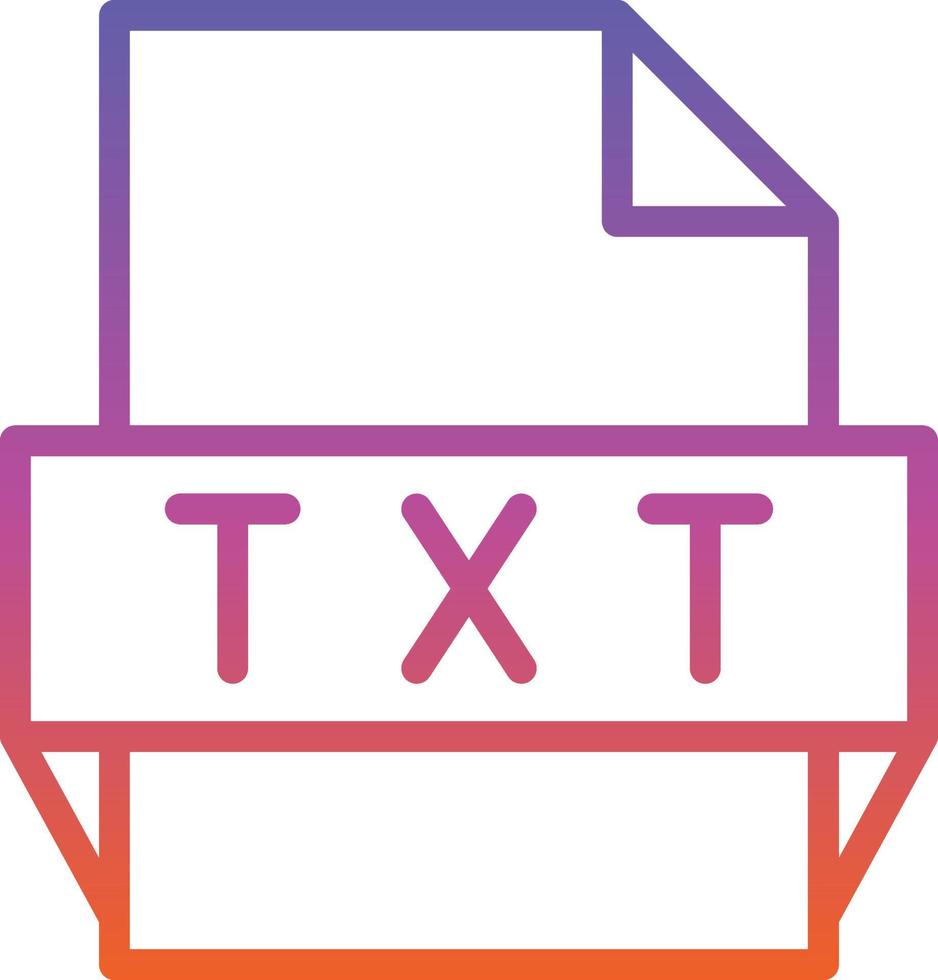 icono de formato de archivo txt vector