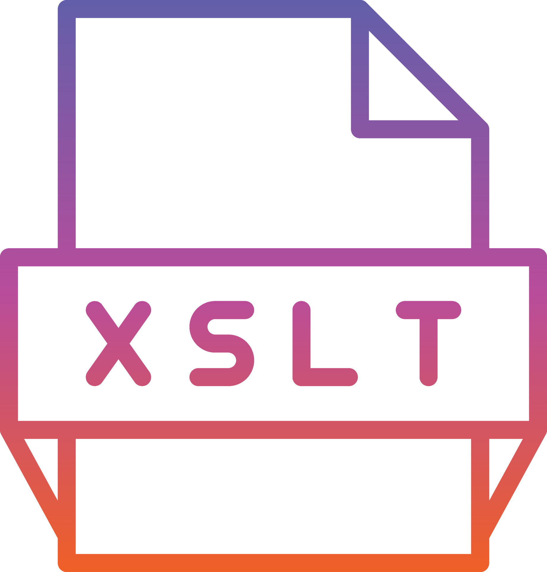 Glowing Neon Line XSL File Document. Download Xsl Button Icon Isolated ...