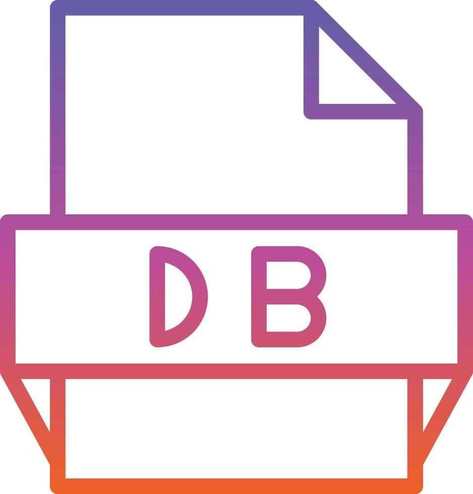 Db File Format Icon vector