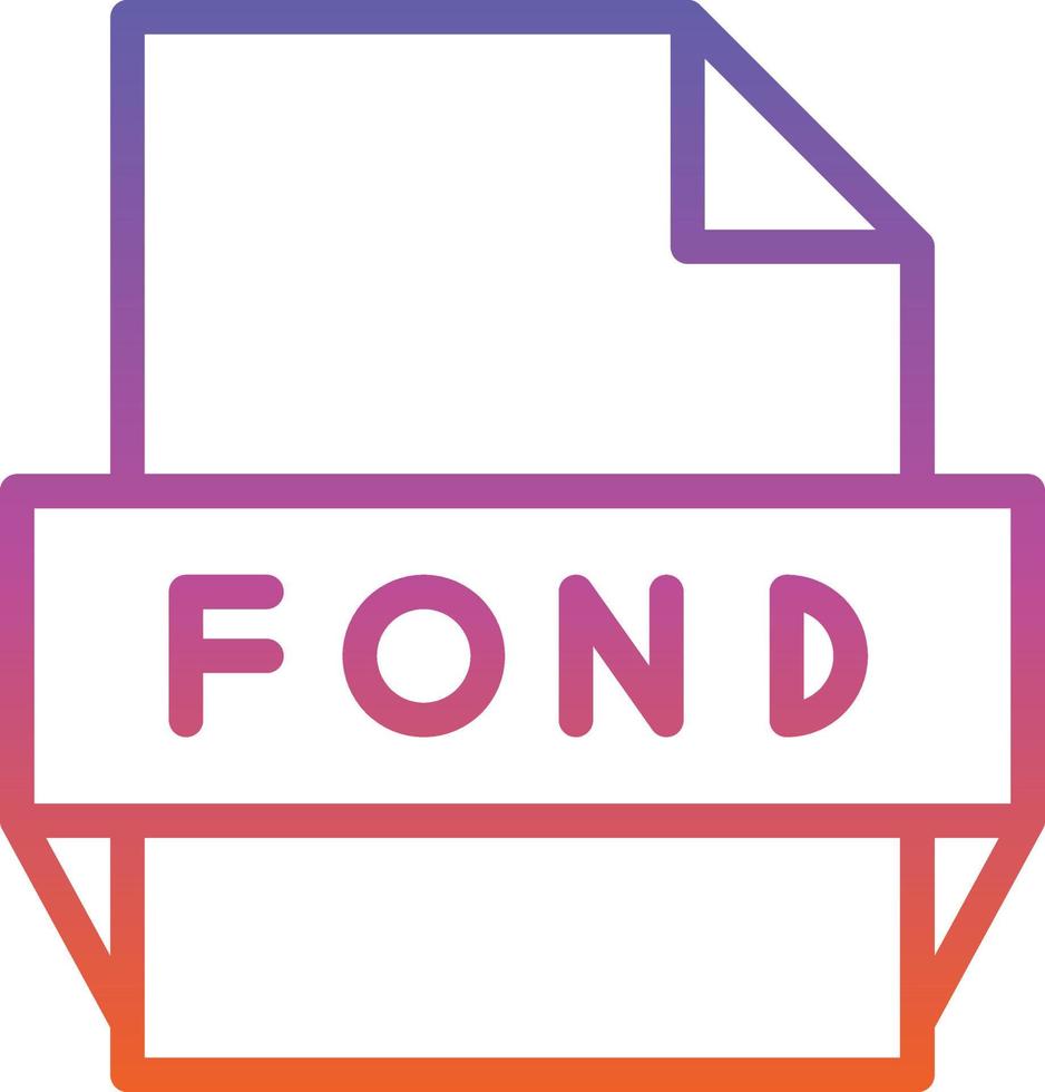 Fond File Format Icon vector