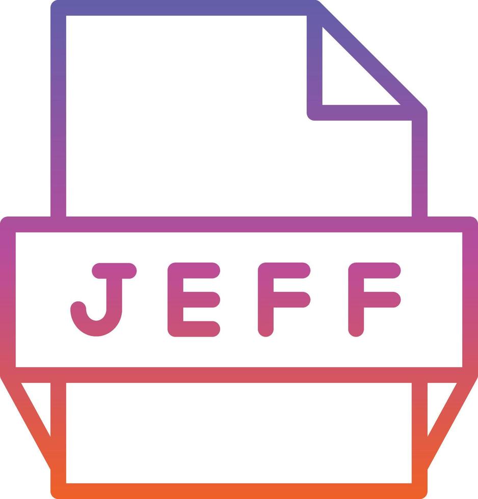 Jeff File Format Icon vector