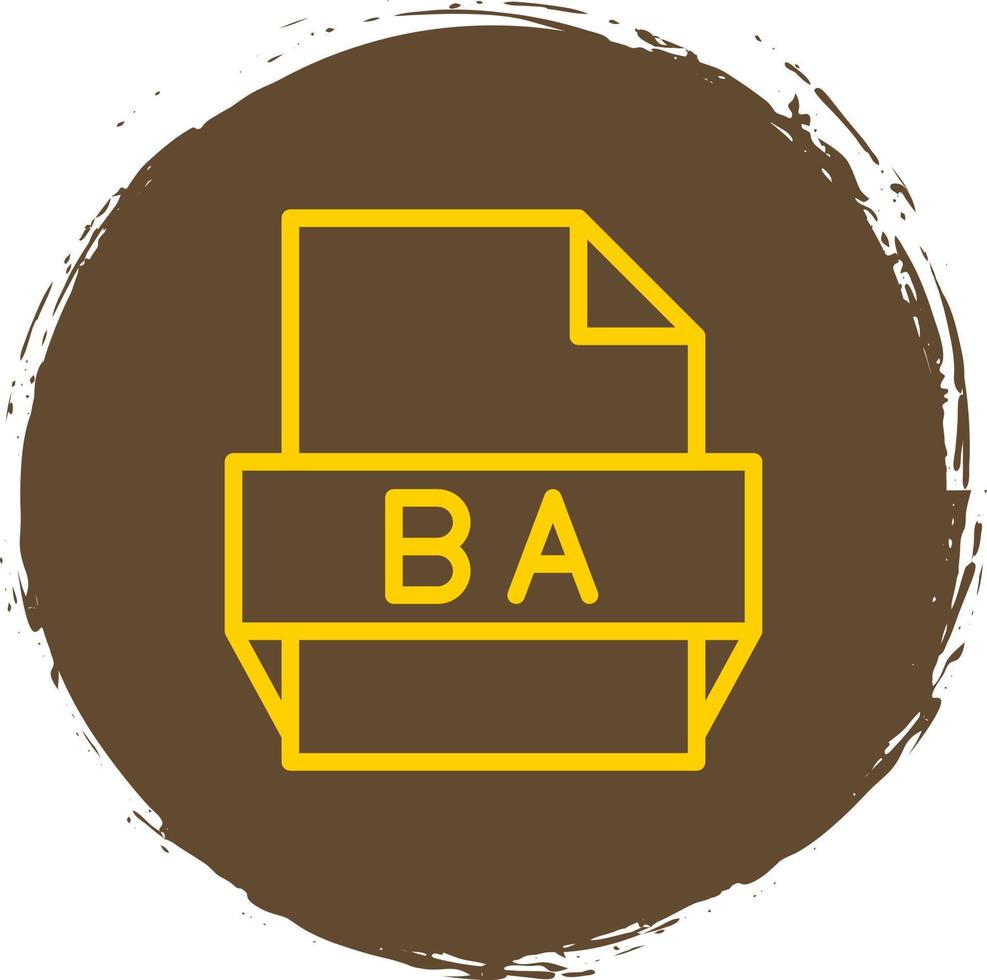 Ba File Format Icon vector