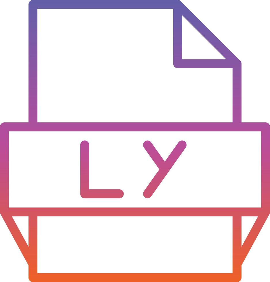 Ly File Format Icon vector