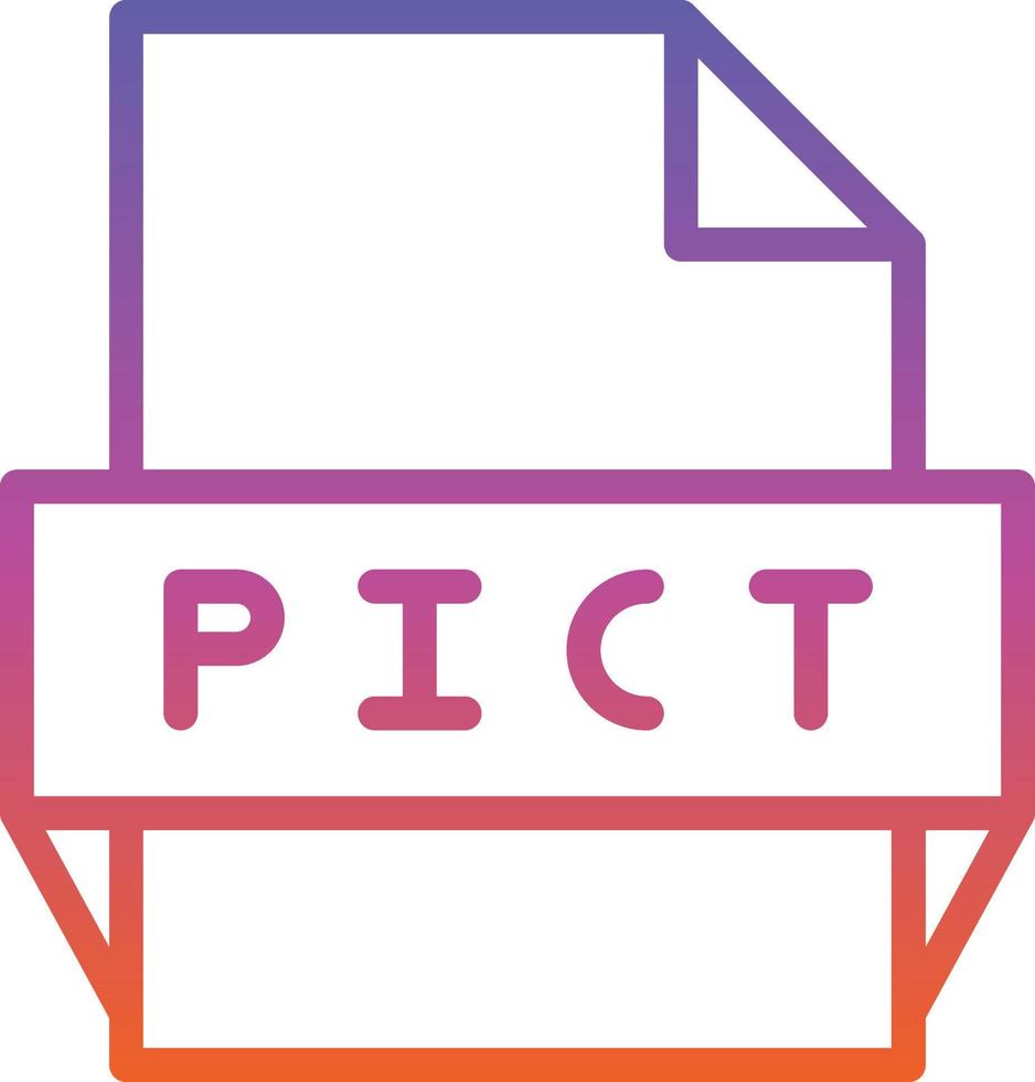 Pict File Format Icon vector