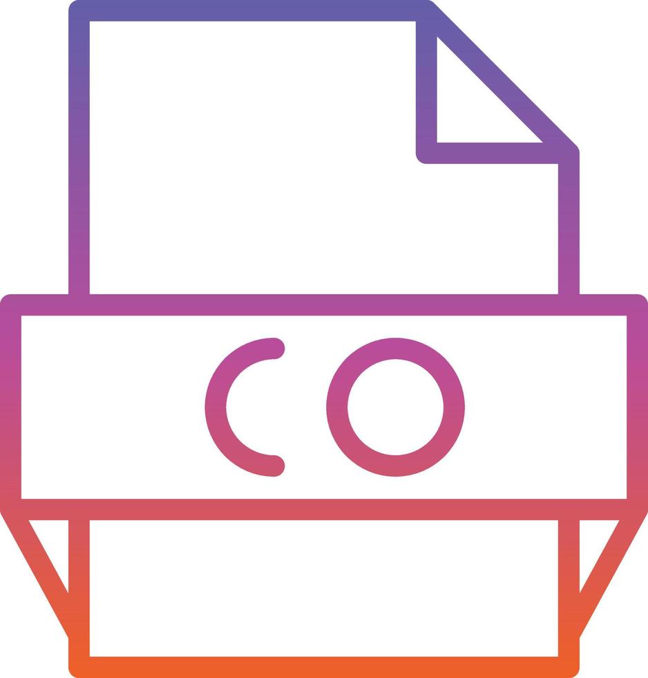 Co File Format Icon vector