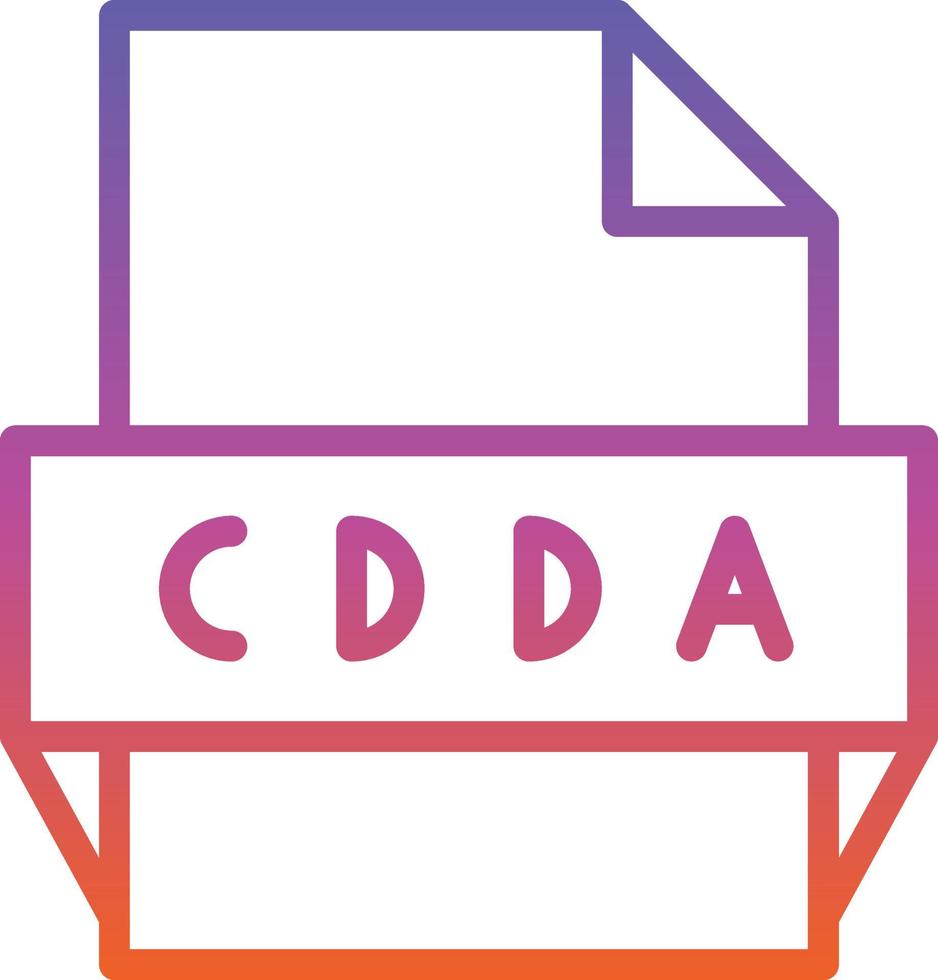 Cdda File Format Icon vector