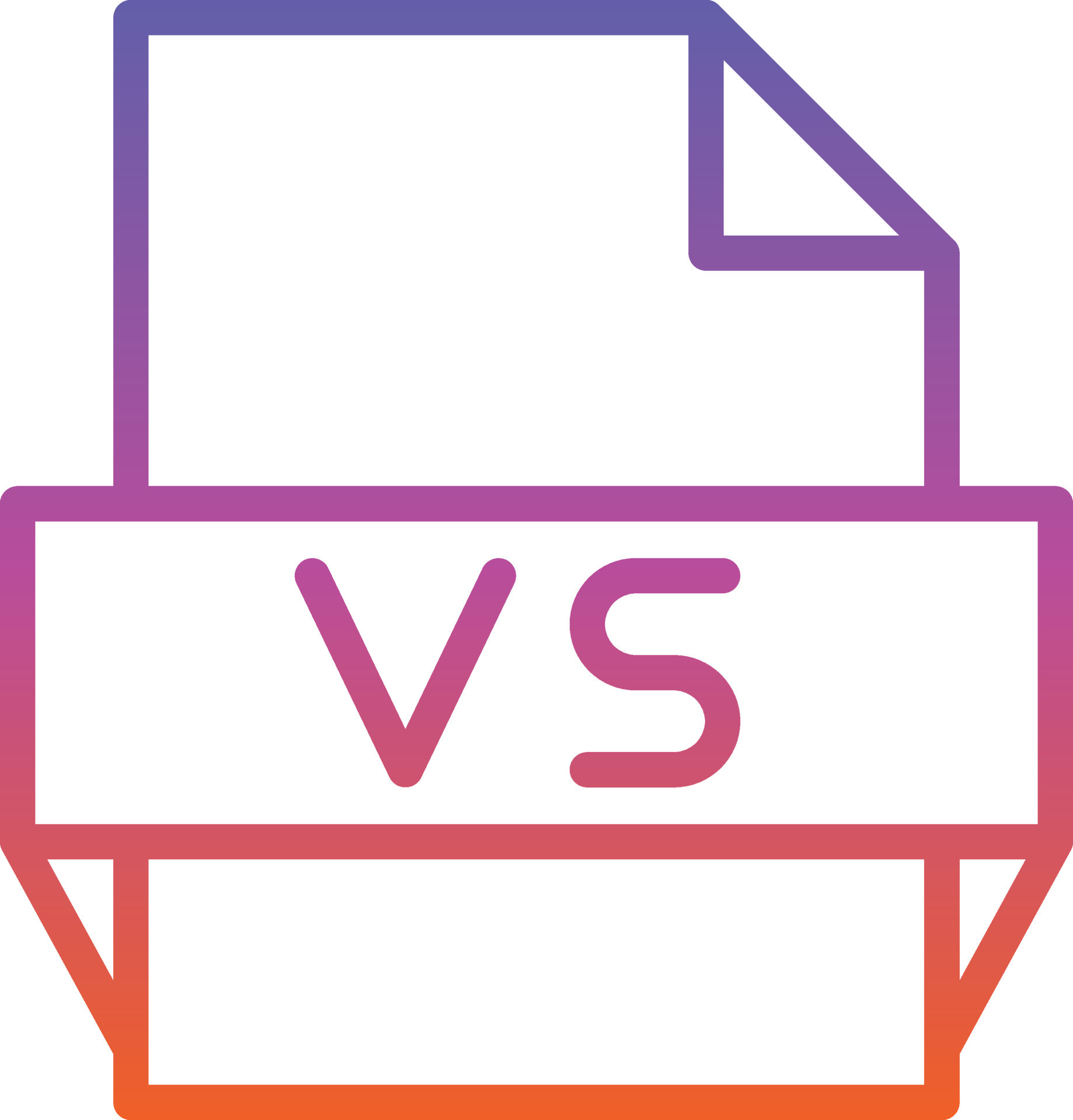 Vs File Format Icon 15692677 Vector Art at Vecteezy
