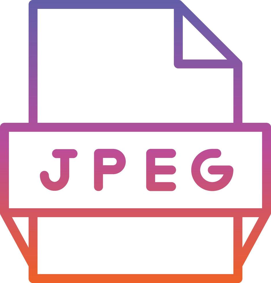 Jpeg File Format Icon vector