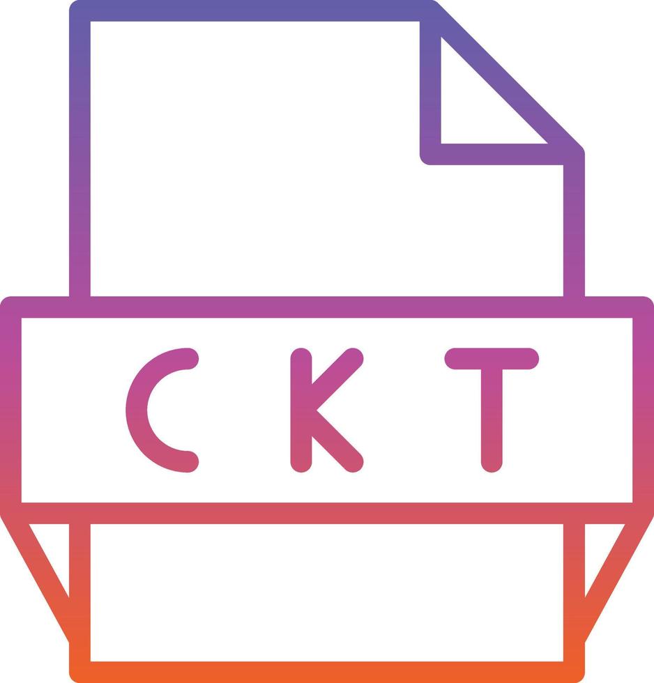 Ckt File Format Icon vector