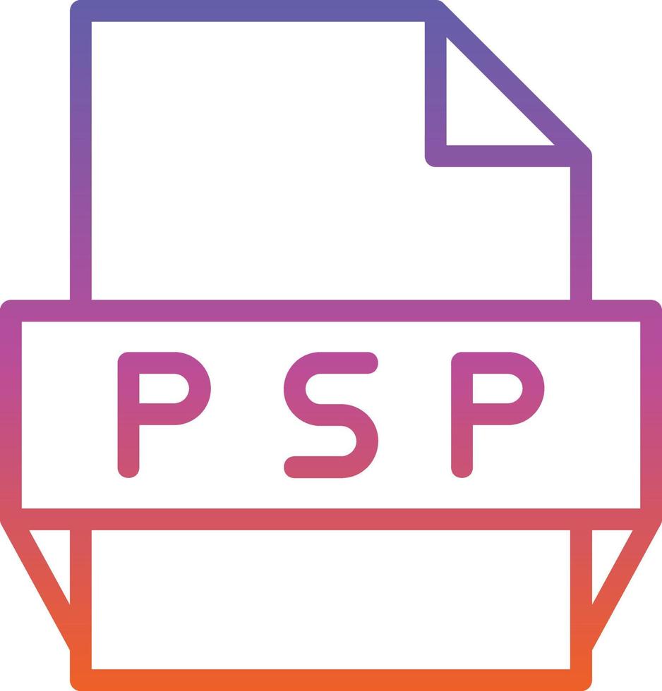 Psp File Format Icon vector