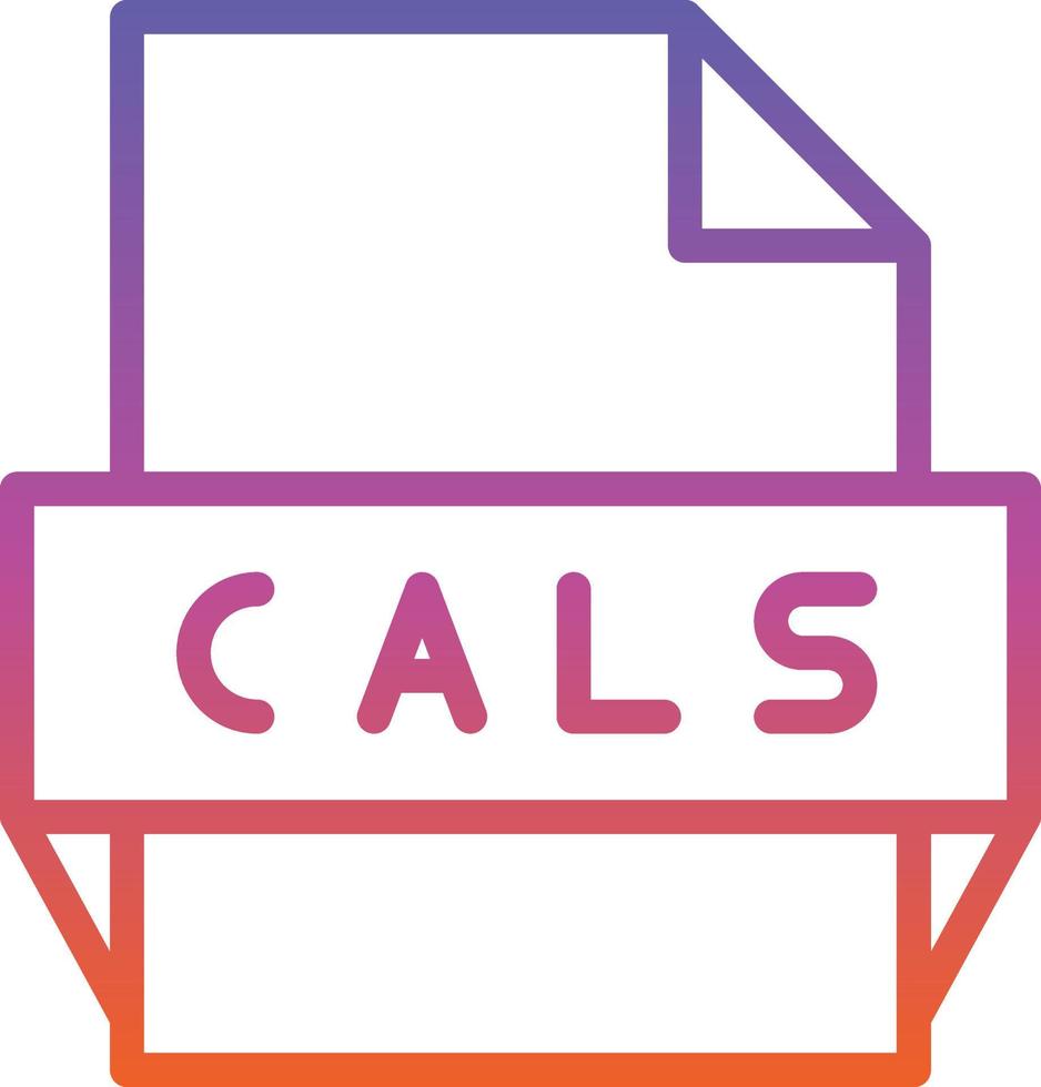 Cals File Format Icon vector