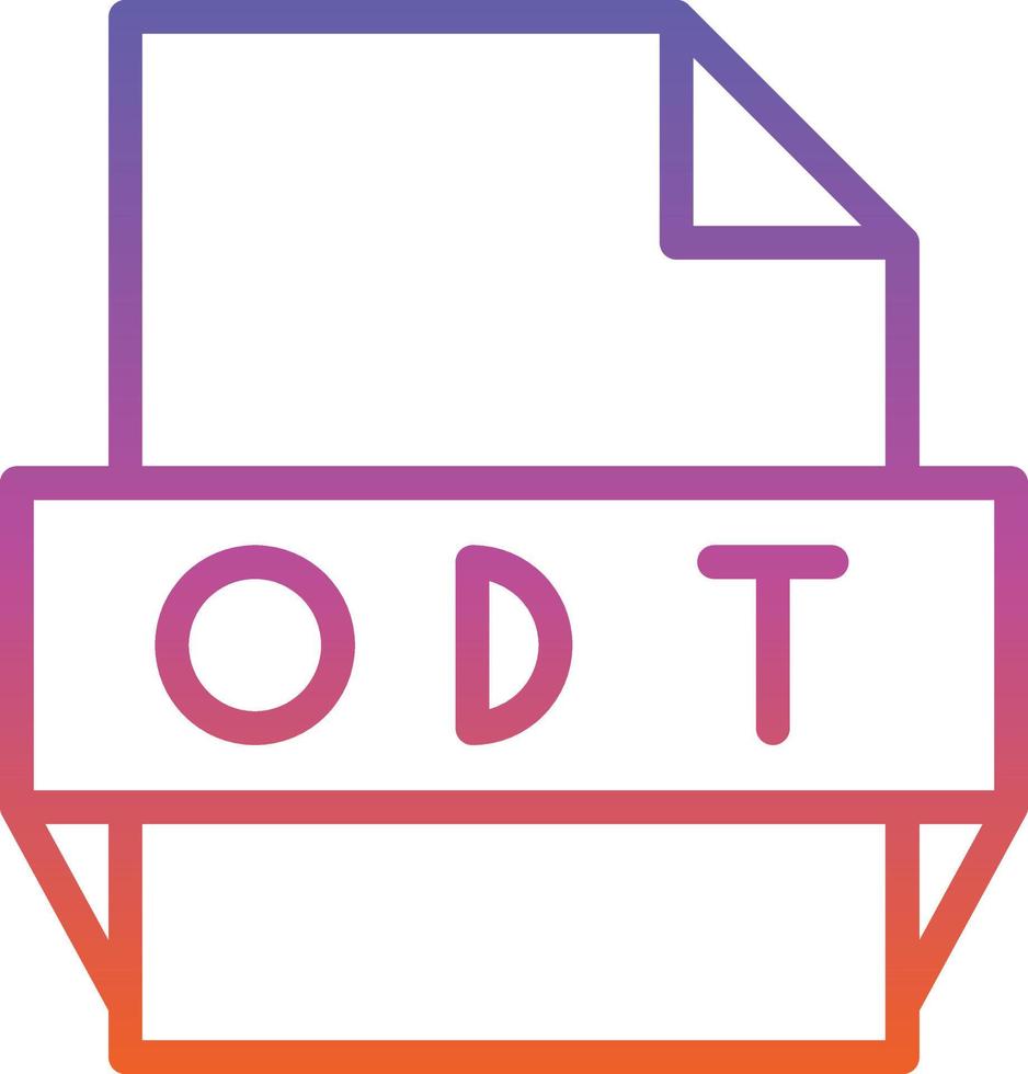 Odt File Format Icon vector