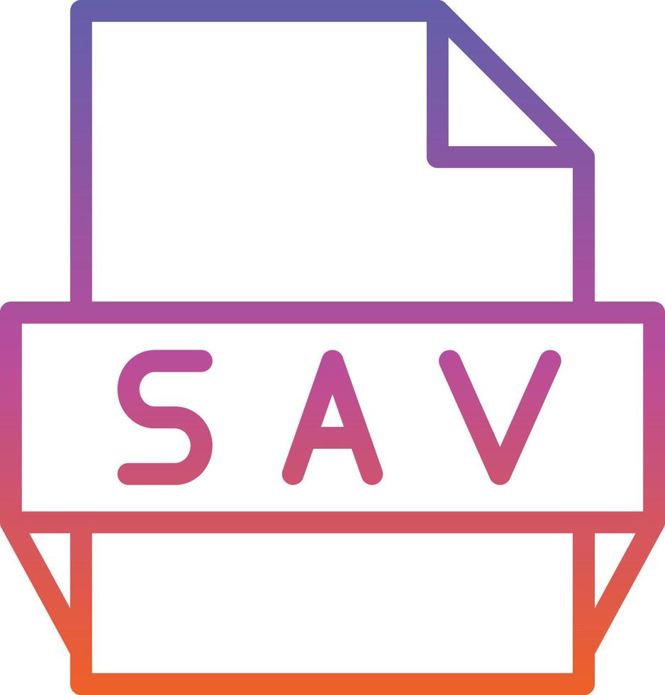 Sav File Format Icon vector