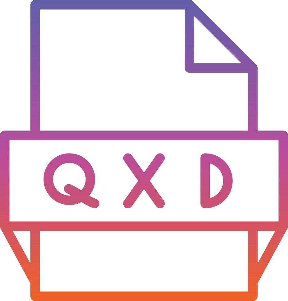 icono de formato de archivo qxd vector