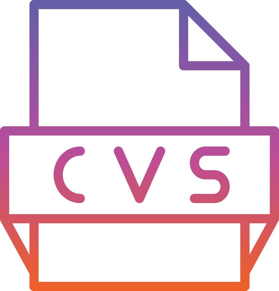 icono de formato de archivo cvs vector