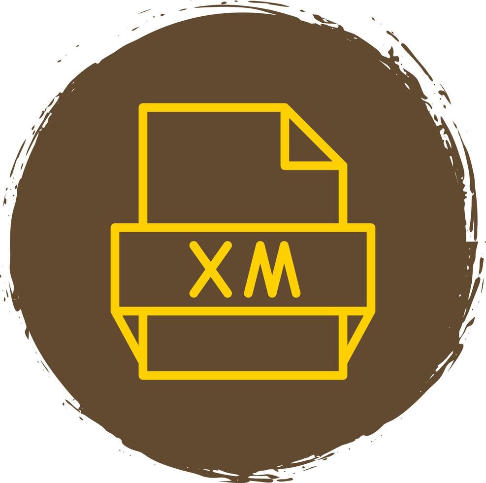 icono de formato de archivo xm vector