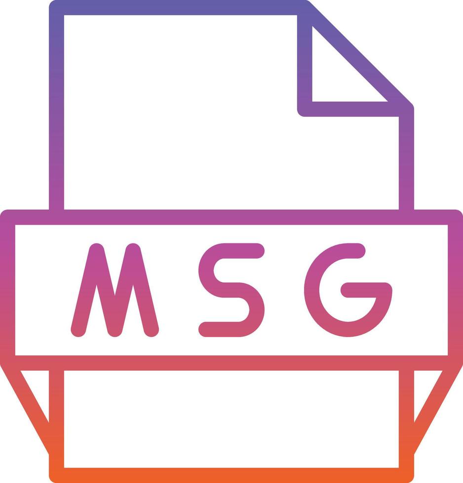 Msg File Format Icon vector