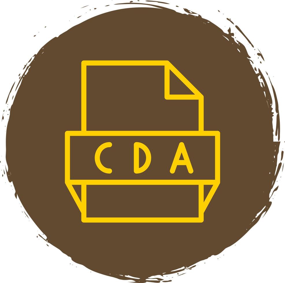 Cda File Format Icon vector