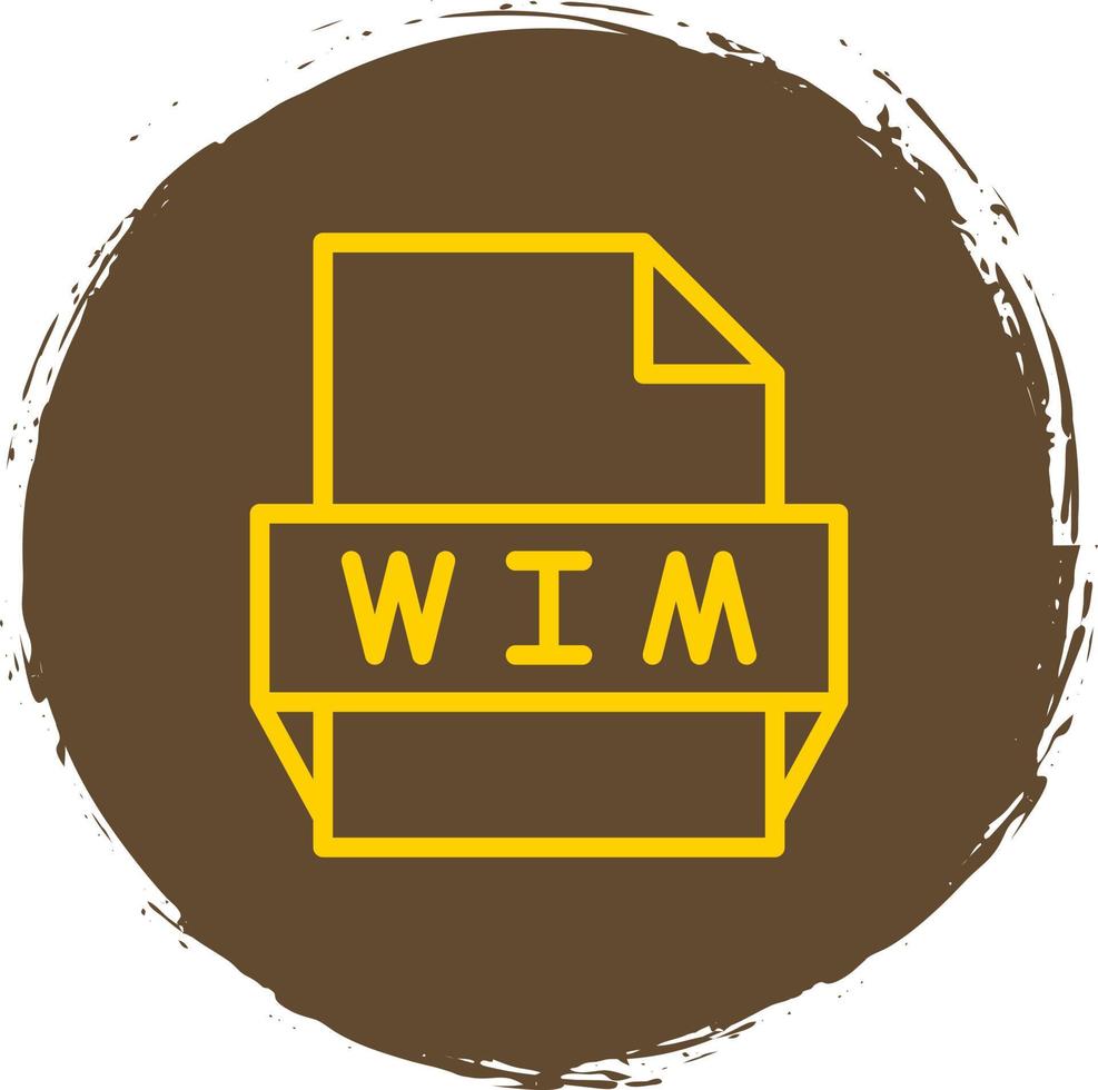 icono de formato de archivo wim vector