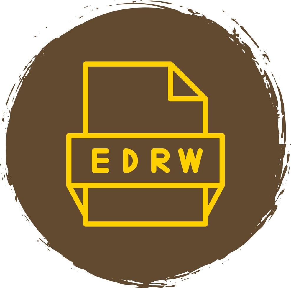 icono de formato de archivo edrw vector