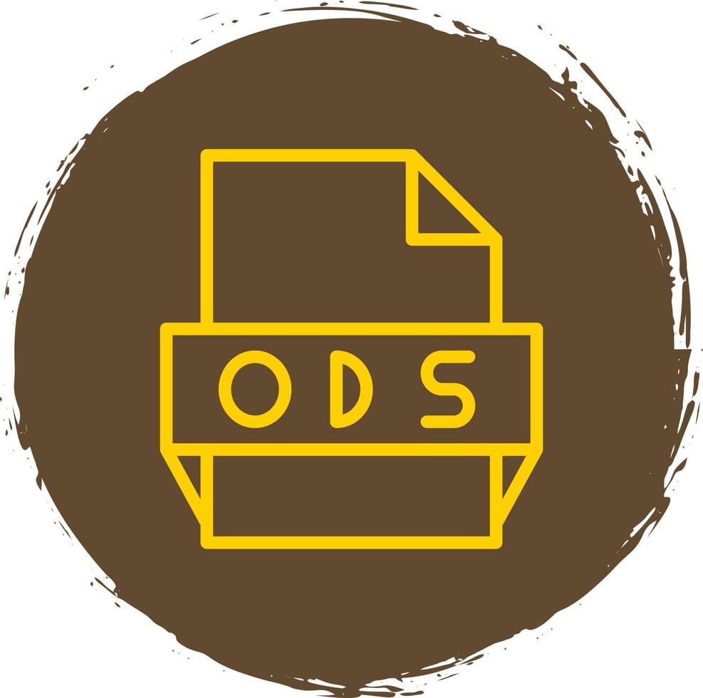 icono de formato de archivo ods vector