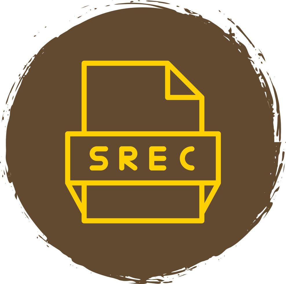 icono de formato de archivo srec vector