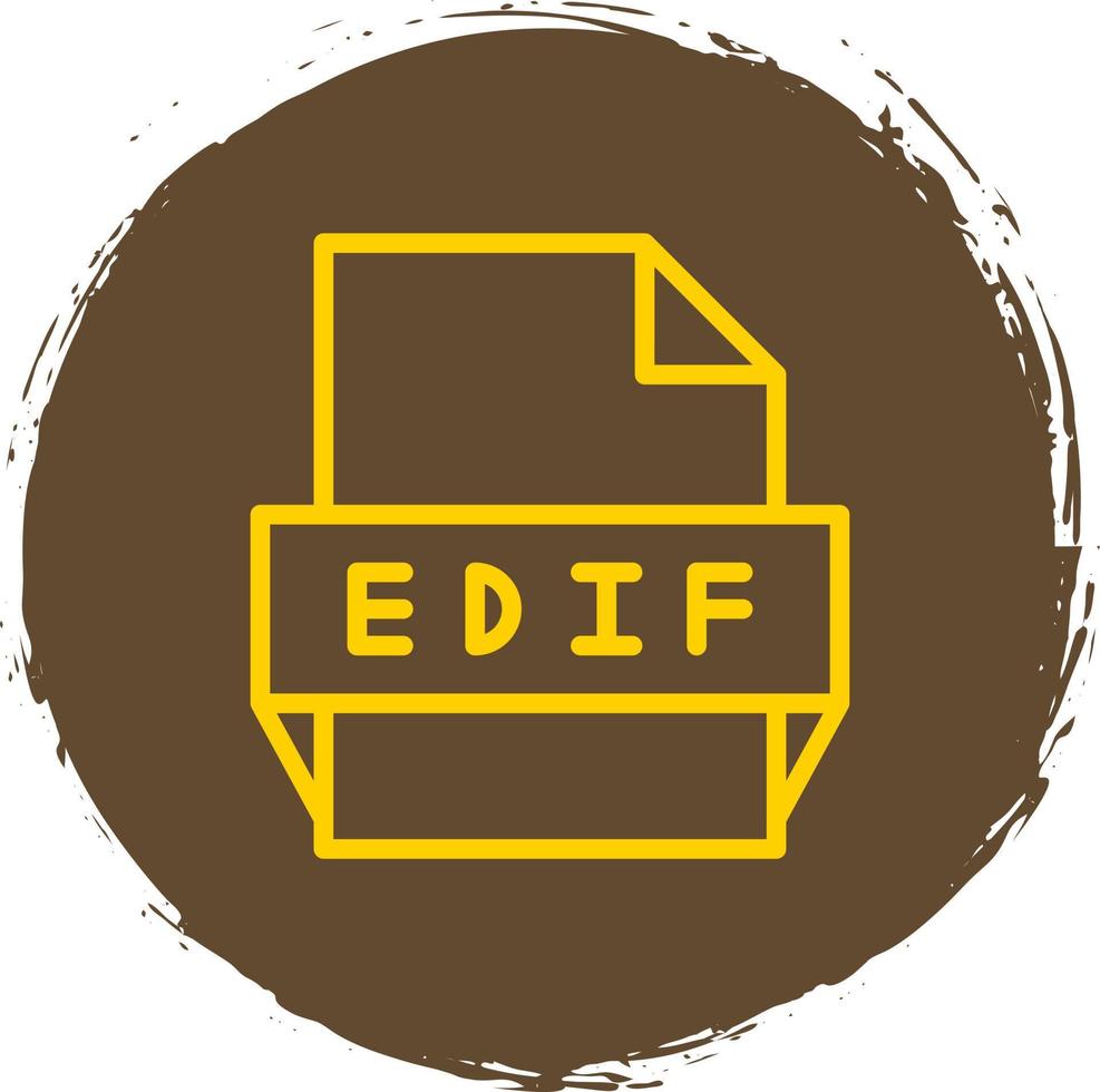 Edif File Format Icon vector