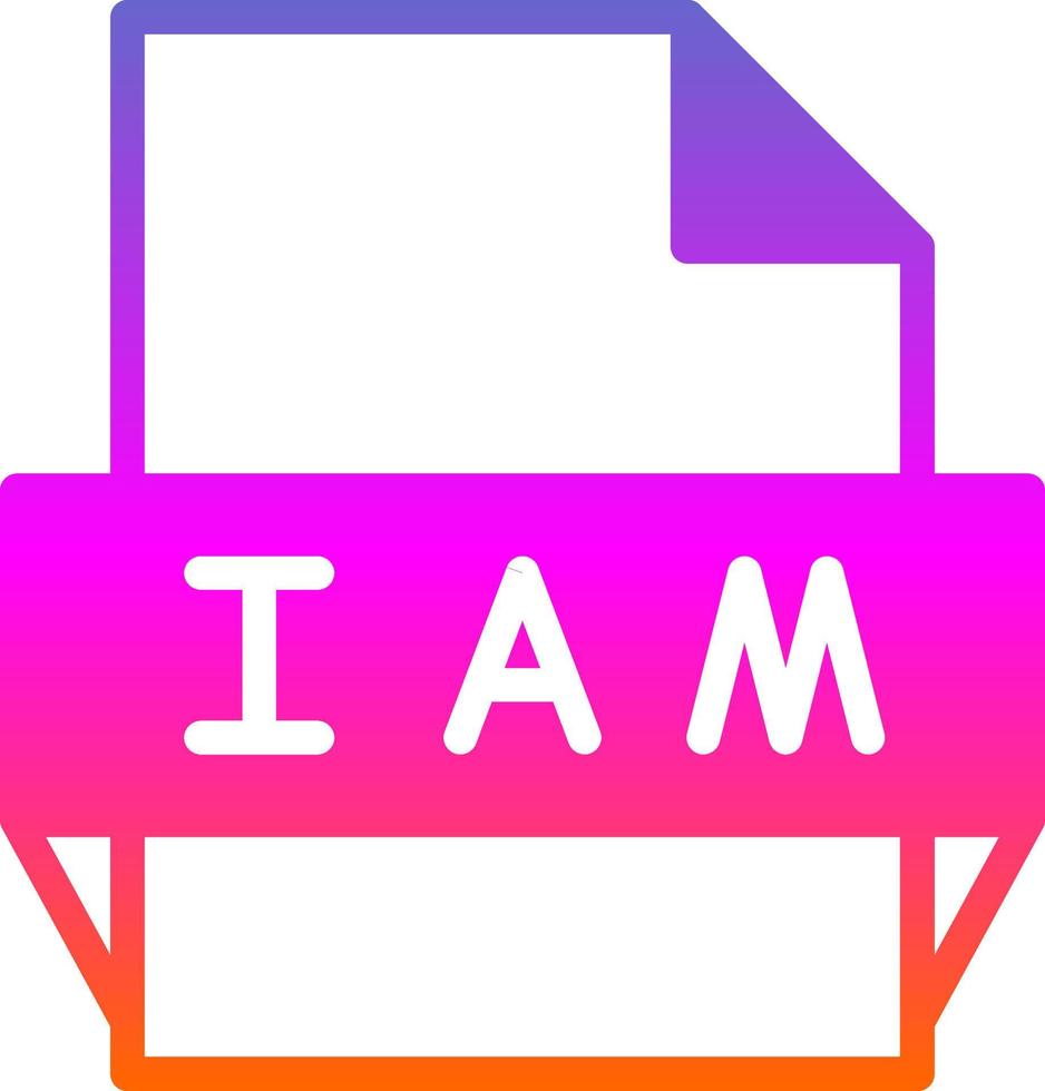 Iam File Format Icon vector