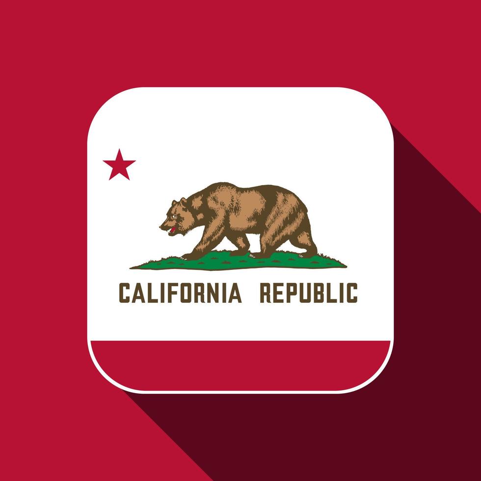 bandera del estado de california. ilustración vectorial vector