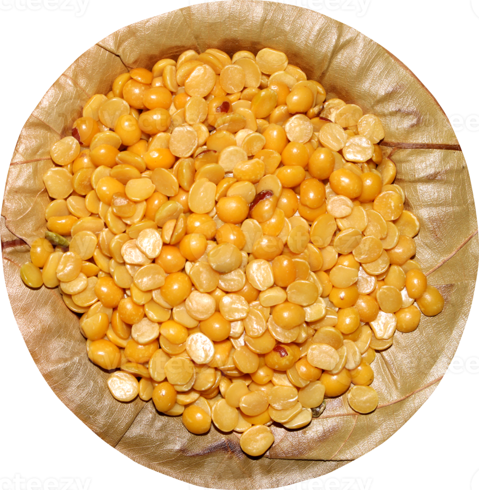 Tuvar Dal on a Sal Tree Leaf Plate. png