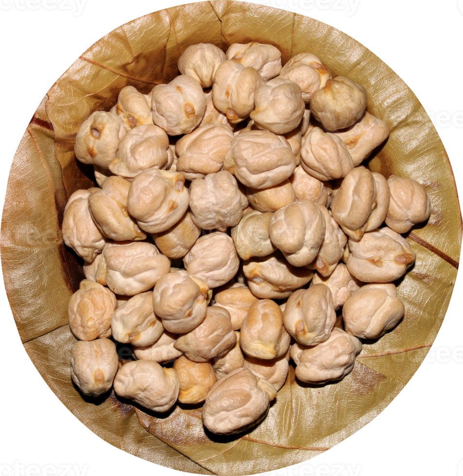 Kabuli Chana on a Sal Tree Leaf Plate. png