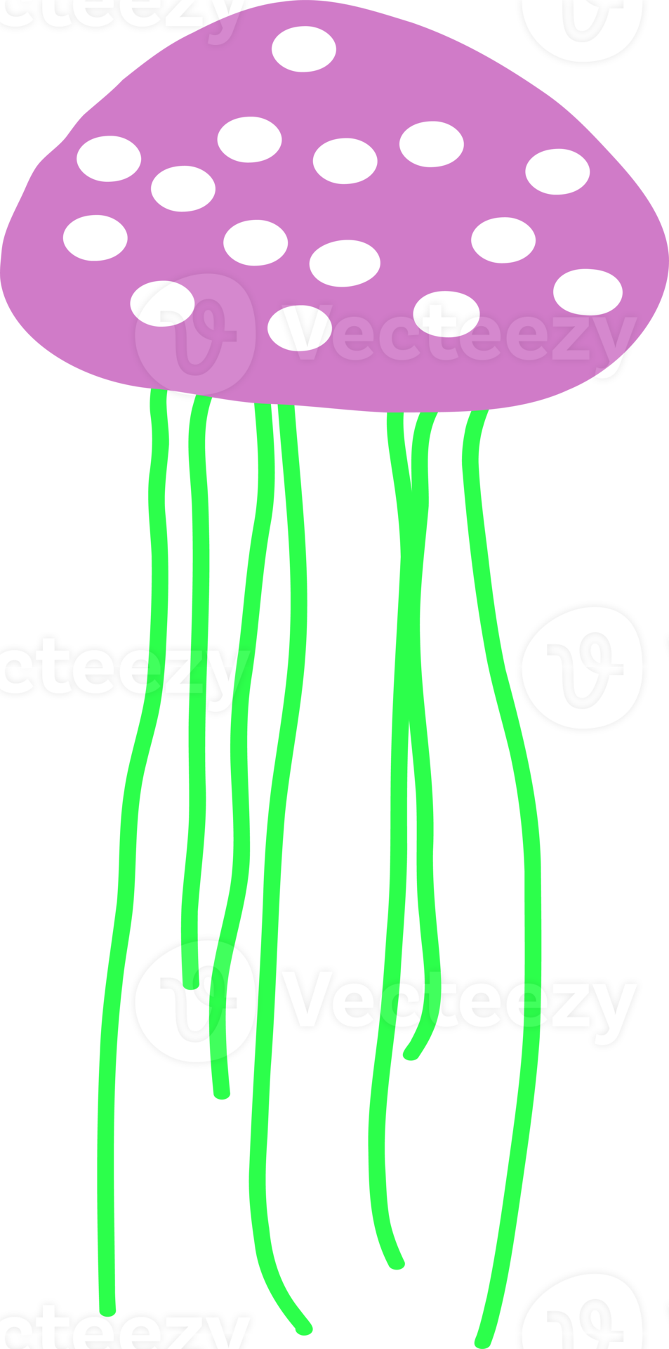 Purple jellyfish with dots 15693073 PNG