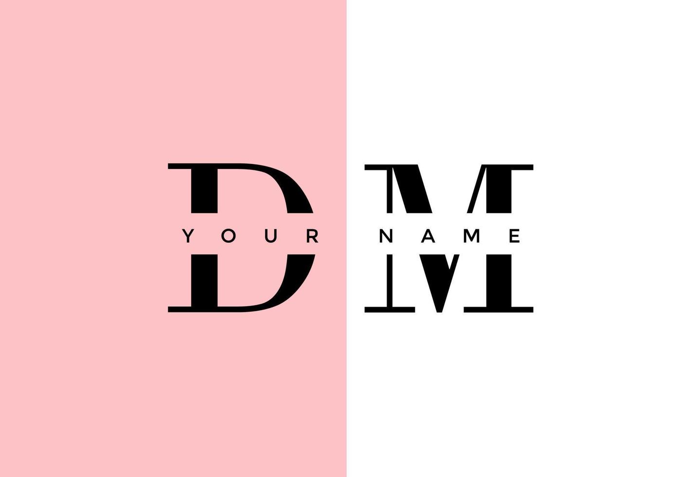 letter D, logo M, suitable for the company's initial symbol. vector