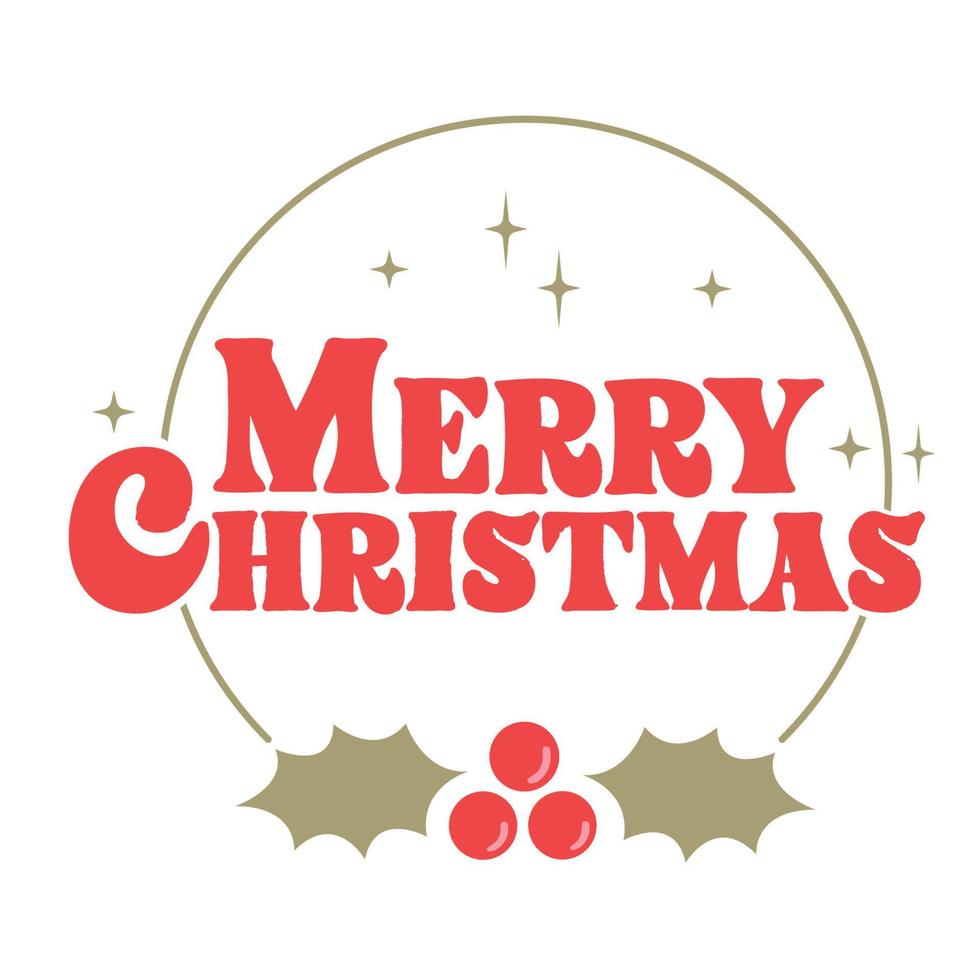 banner de mensaje de letras de feliz navidad. tipografía creativa para tarjetas de felicitación navideñas o afiches. vector