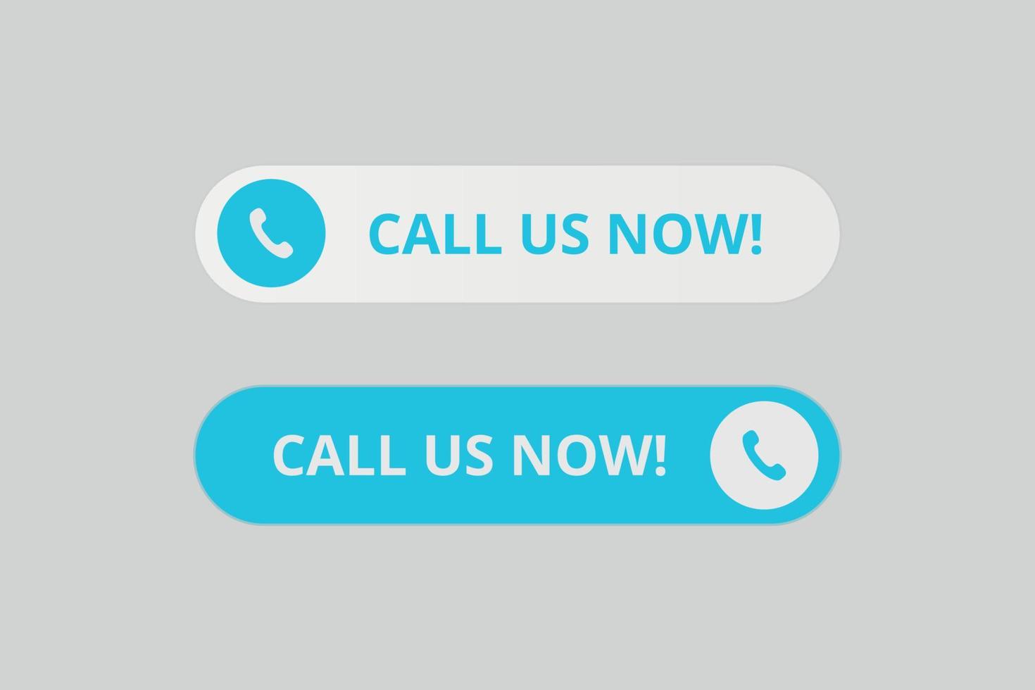 Set of call us now buttons with call icon vector